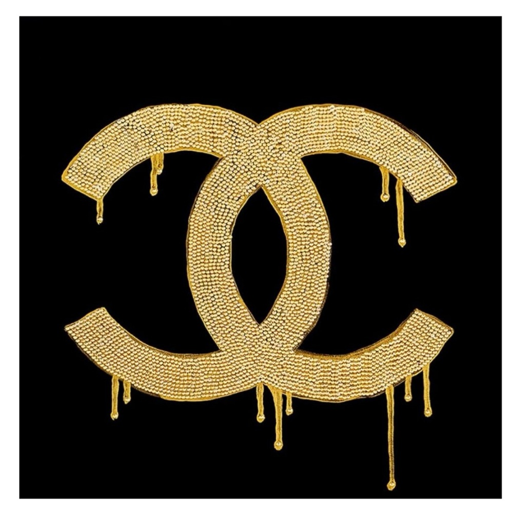 CHANEL Gold Lust by Pop Art Queen Graphic Art on Wrapped Canvas, 24”x 24”